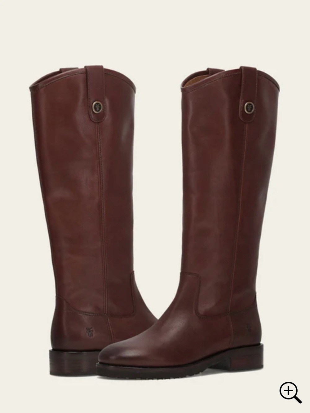 FRYE AND CO. Melissa Lug Button Tall Over-the-Knee Leather Boots - Saddle